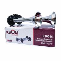 K10046 BÚZINA 2 CORNETAS C/VÁLVULA BIVOLTS KAUAI  